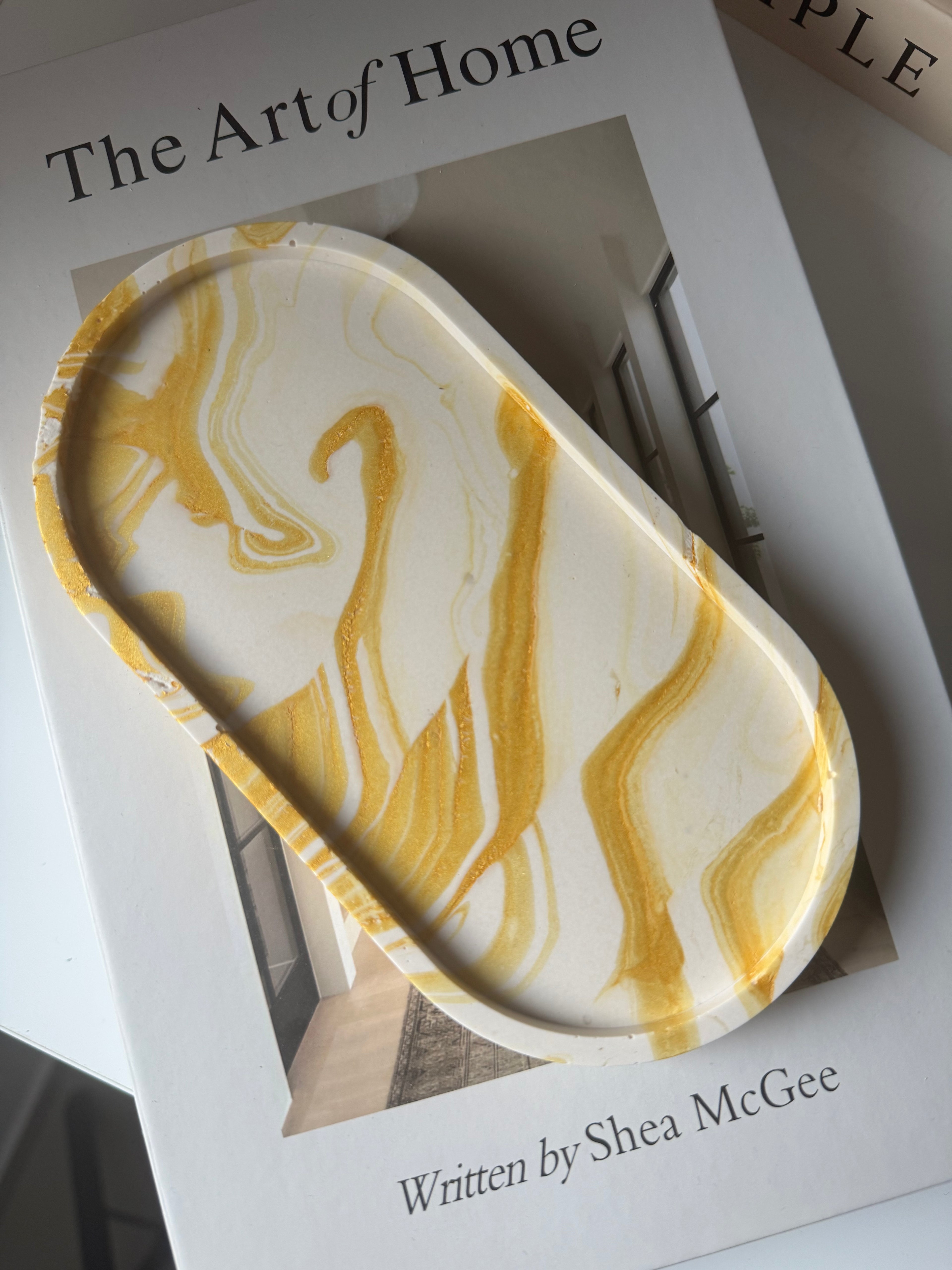 Golden Marble Tray